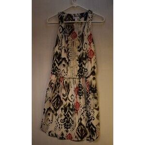 Bisou Bisou Multicolored Sleeveless Bloused Waist Womens Size 6 dress